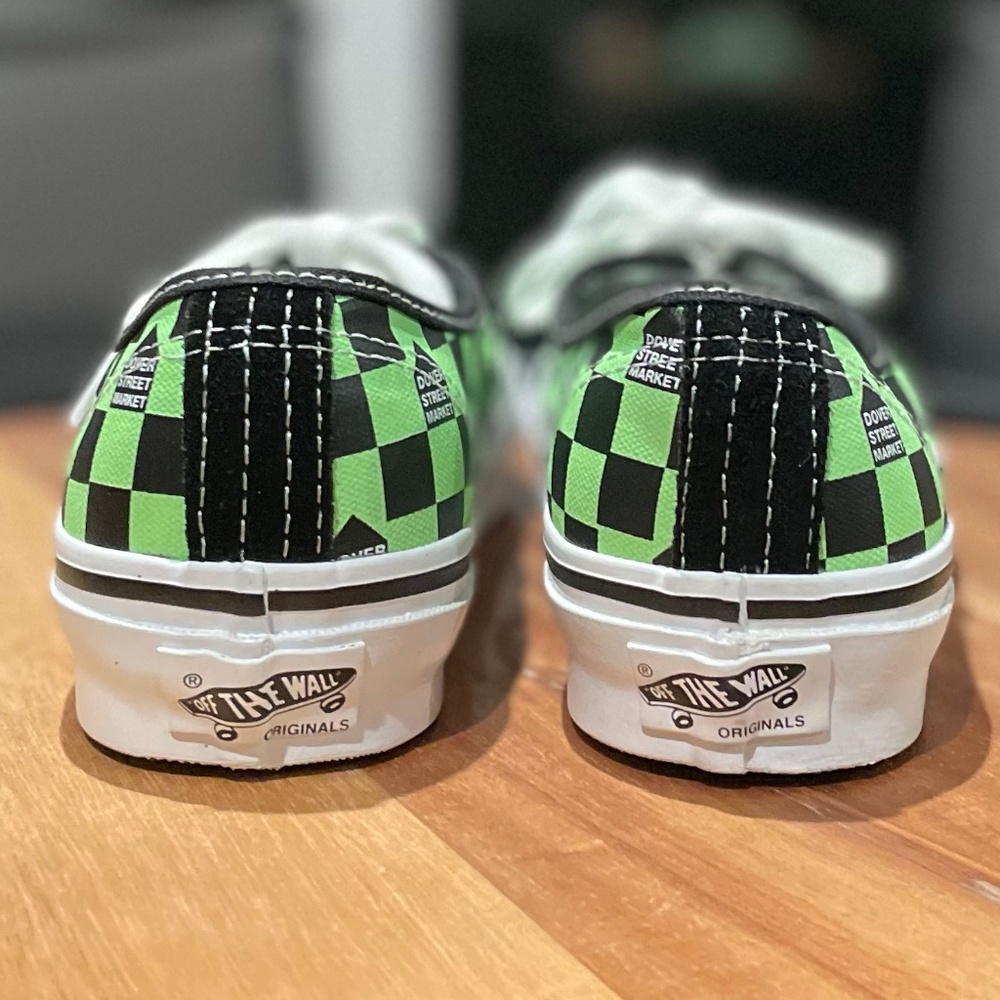 Vans x Dover Street Market OG Authentic LX DSM Checkerboard (Fluro Green) - Picture 9 of 13